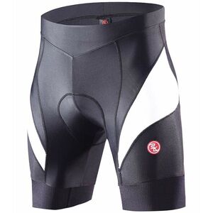 SOUKE SPORTS Black Eco-Daily 4D Padded Bicycle Shorts with White Detail - Size L